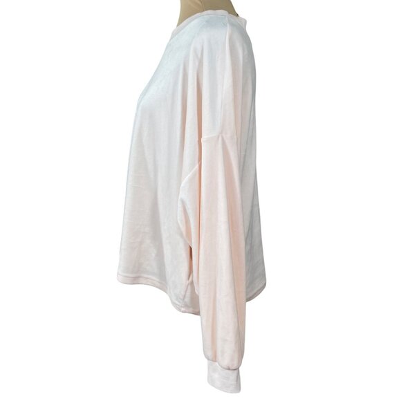 Old Navy Velour Sweatshirt Pullover Light Pink Size XL Extra Large Lounge - Picture 2 of 5
